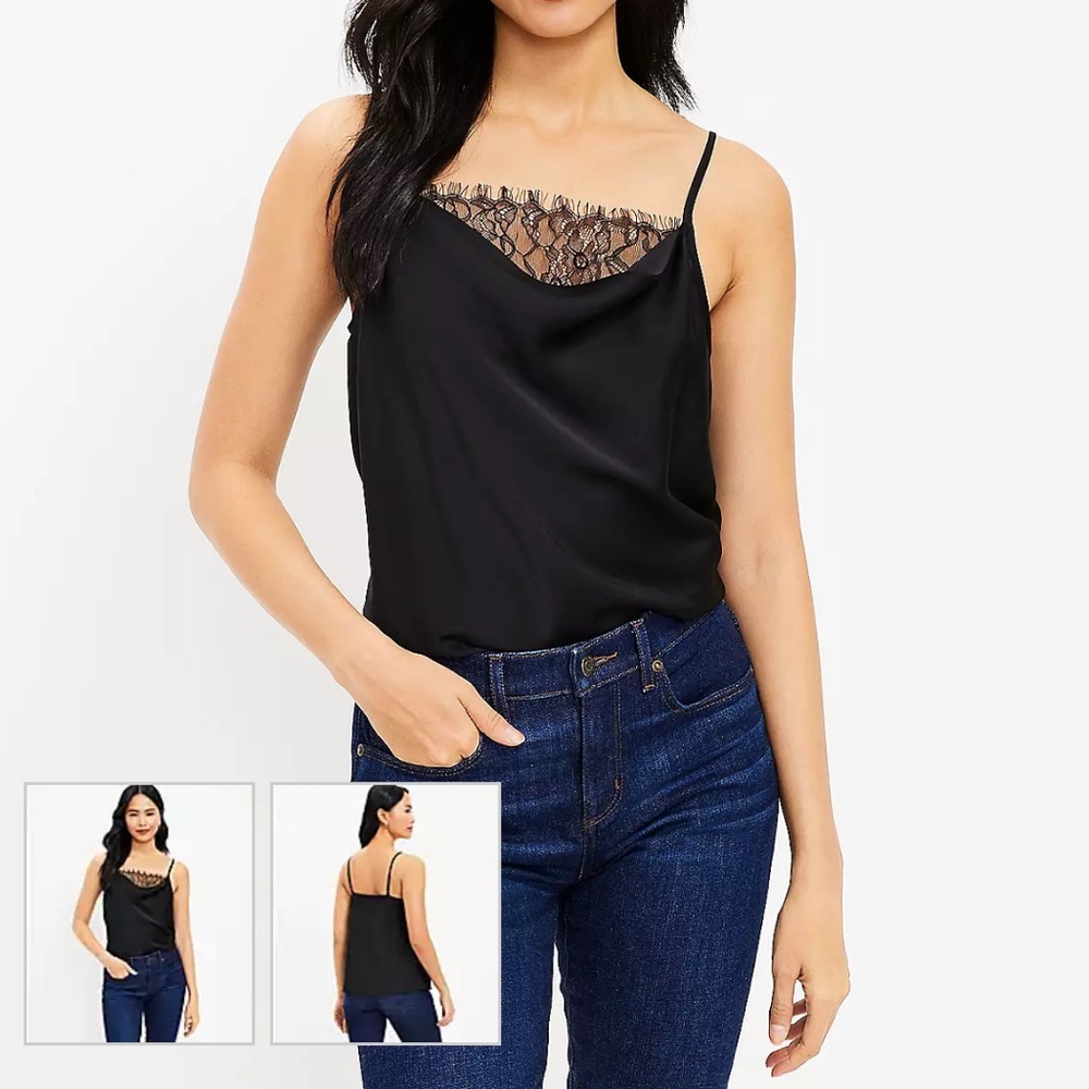 LOFT NET lace cami top